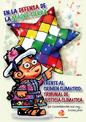 cartel de la Conferencia Mundial de los Pueblos sobre el Cambio Climático 